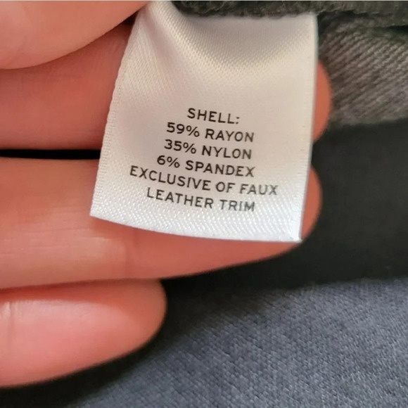 Halogen Black Gray Faux Leather Tiered Skirt- Size  0 - Picture 6 of 9